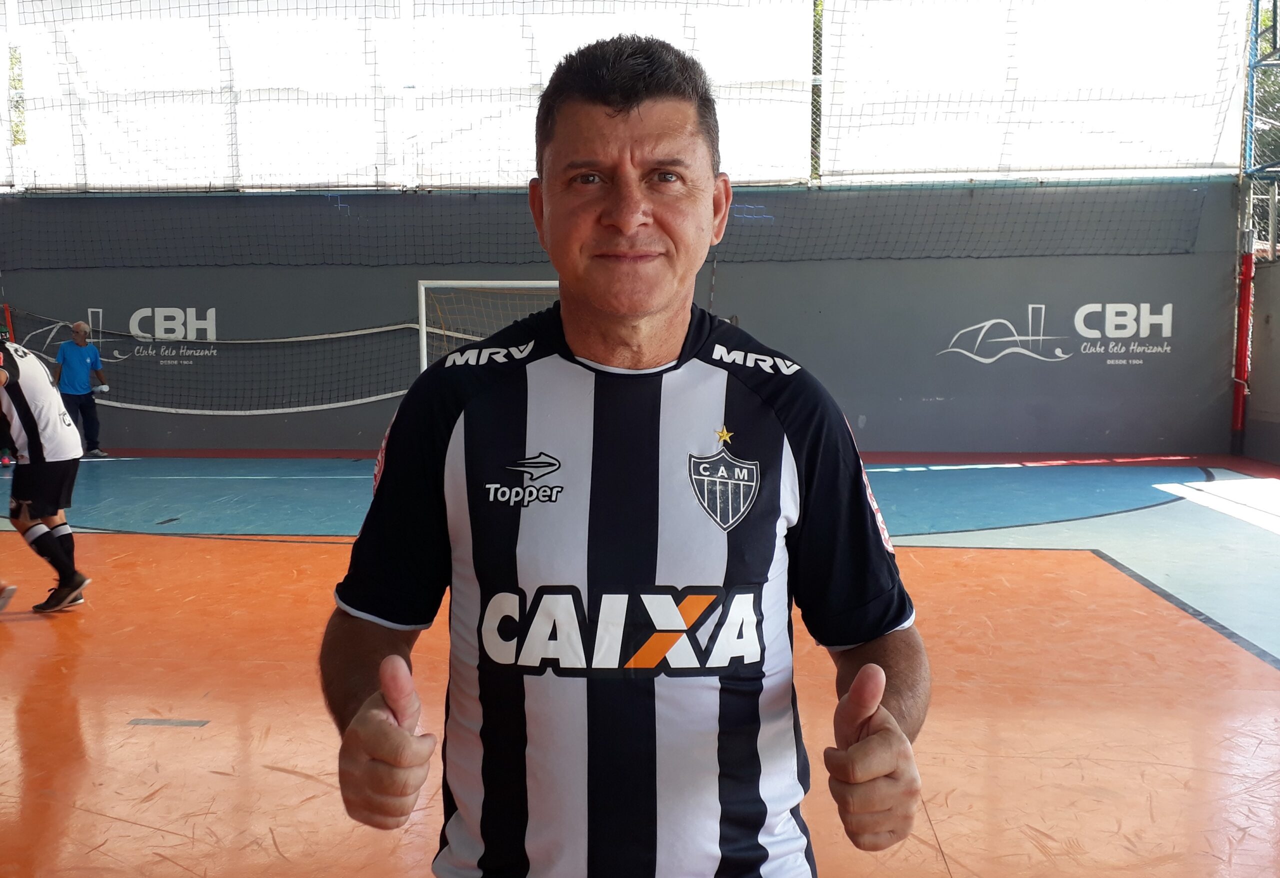 Antonio Ferreira, fixo do time dos ex-jogadores profissionais de Futsal e que faz parte da coordenação de Esportes do CBH.