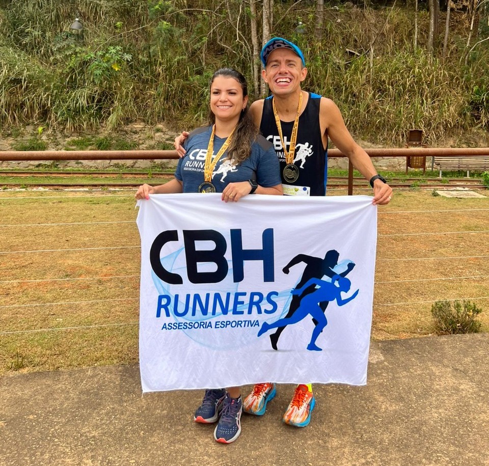 Eva Barbosa e Guilherme Tadeu da assessoria esportiva, CBH Runners